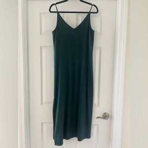 Equipment Dark Green Midi Dress